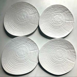 Pordamsa Spain porcelain tree ring plate. Set of 4